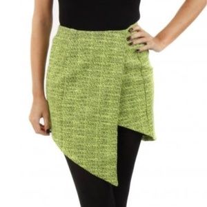 Finders Keepers Asymmetrical Green Skirt
